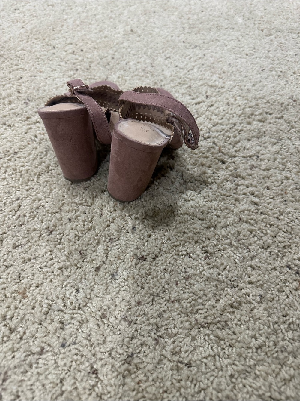 LC Lauren Conrad Dusty Rose Braided Strap Heeled Sandals - Picture 3 of 6